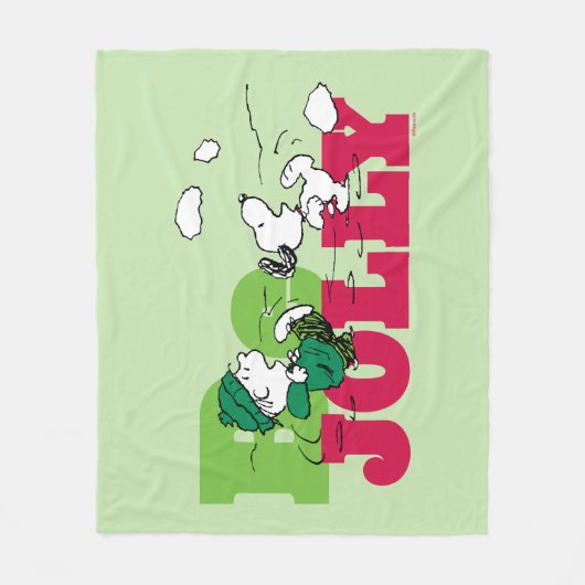Erdnüsse | Linus & Snoopy Be Jolly Fleecedecke (Vorderseite)