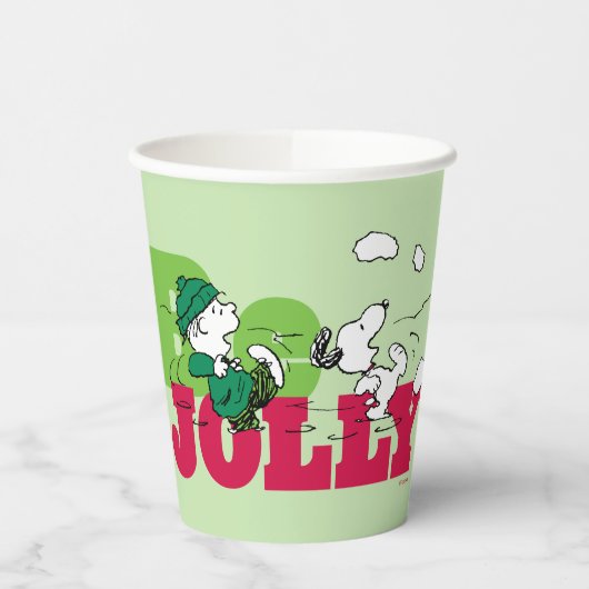 Erdnüsse | Linus & Snoopy Be Jolly Pappbecher (Links)
