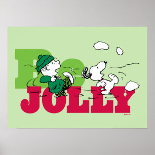 Erdnüsse   Linus & Snoopy Be Jolly Poster