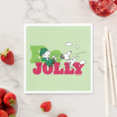 Erdnüsse | Linus & Snoopy Be Jolly Serviette (Beispiel)