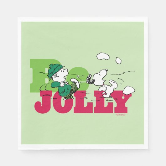 Erdnüsse | Linus & Snoopy Be Jolly Serviette (Vorderseite)