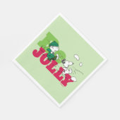 Erdnüsse | Linus & Snoopy Be Jolly Serviette (Ecke)