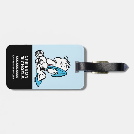 Erdnüsse | Linus & Snoopy Gepäckanhänger (Rückseite horizontal)