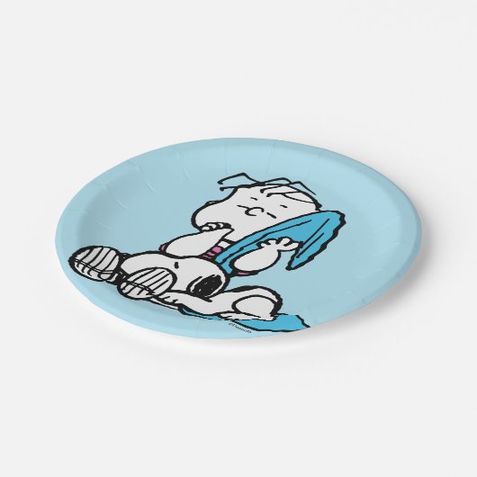 Erdnüsse | Linus & Snoopy Pappteller (Schrägansicht)