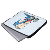 Erdnüsse | Linus und sein Deckblatt Laptopschutzhülle (Vorne Knopf)