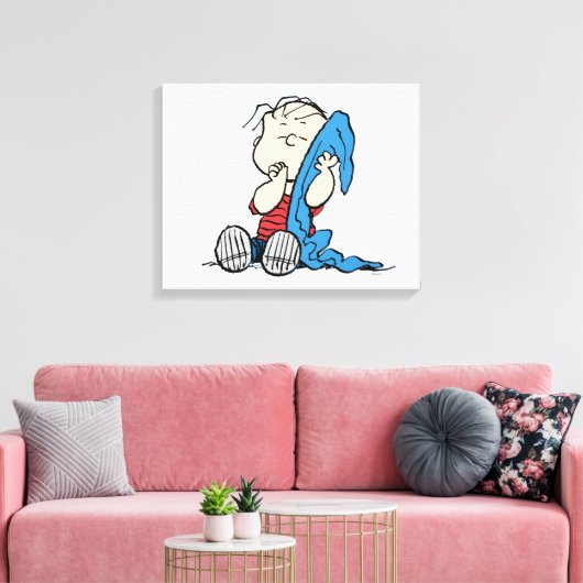 Erdnüsse | Linus und sein Deckblatt Leinwanddruck (Insitu (Wohnzimmer))