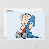 Erdnüsse | Linus und sein Deckblatt Postkarte (Vorne/Hinten)