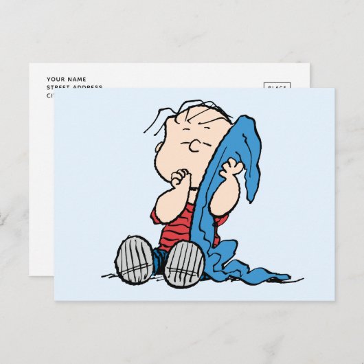 Erdnüsse | Linus und sein Deckblatt Postkarte (Vorne/Hinten)