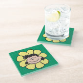 Erdnüsse | Lucy Blume Glasuntersetzer (Schrägansicht)