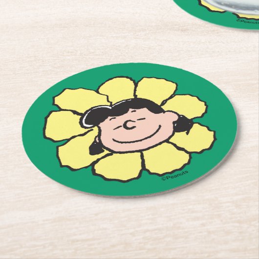 Erdnüsse | Lucy Blume Runder Pappuntersetzer (Angewinkelt)