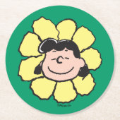 Erdnüsse | Lucy Blume Runder Pappuntersetzer (Vorderseite)