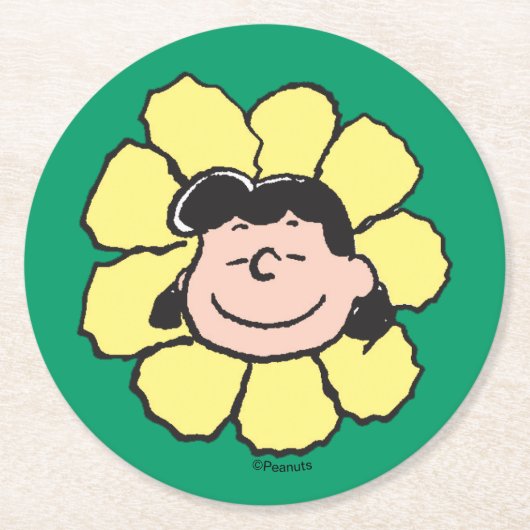 Erdnüsse | Lucy Blume Runder Pappuntersetzer (Vorderseite)