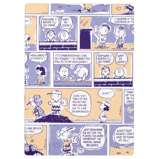 Erdnüsse | Lucy Comic Pattern Klemmbrett (Rückseite)