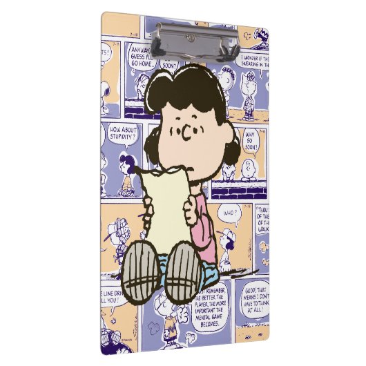 Erdnüsse | Lucy Comic Pattern Klemmbrett (Rechts)