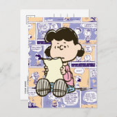 Erdnüsse | Lucy Comic Pattern Postkarte (Vorne/Hinten)