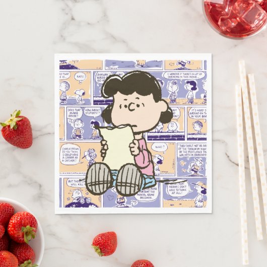 Erdnüsse | Lucy Comic Pattern Serviette (Beispiel)