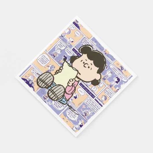 Erdnüsse | Lucy Comic Pattern Serviette (Ecke)