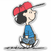 Erdnüsse | Lucy Playing Baseball Aufkleber (Vorderseite)