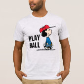 Erdnüsse | Lucy Playing Baseball T-Shirt (Vorderseite)