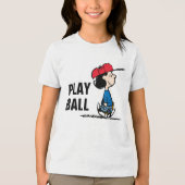 Erdnüsse | Lucy Playing Baseball Tri-Blend Shirt (Vorderseite)
