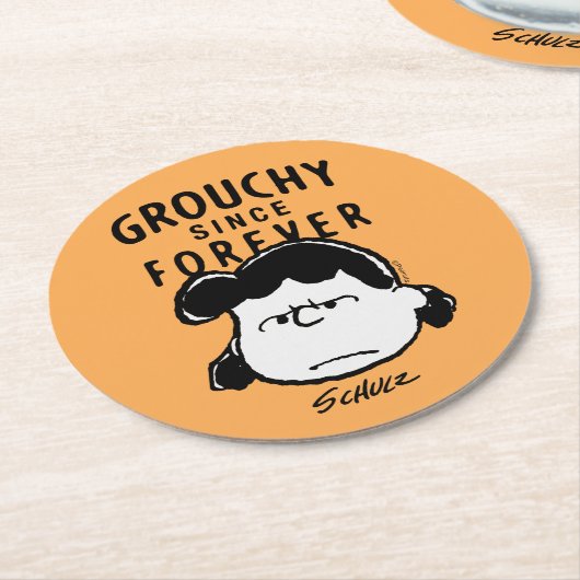 Erdnüsse | Lucy Seit Forever Runder Pappuntersetzer (Angewinkelt)