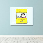 Erdnüsse | Lucy und der Arzt ist in Leinwanddruck (Insitu (Holzboden))