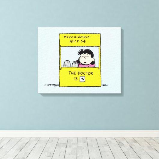 Erdnüsse | Lucy und der Arzt ist in Leinwanddruck (Insitu (Holzboden))