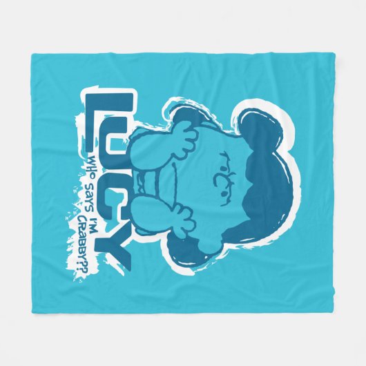 Erdnüsse | Lucy Wer sagt, ich bin Crabby? Fleecedecke (Vorderseite (Horizontal))