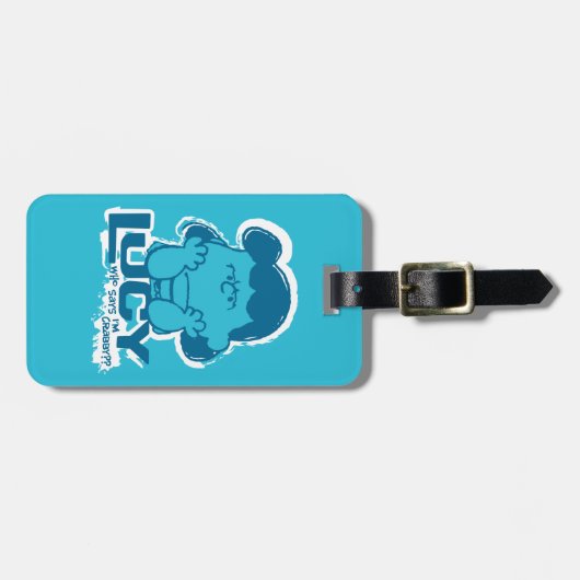 Erdnüsse | Lucy Wer sagt, ich bin Crabby? Gepäckanhänger (Vorderseite horizontal)