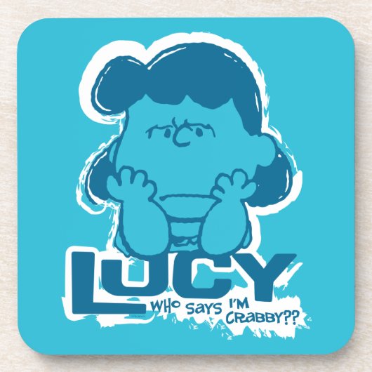 Erdnüsse | Lucy Wer sagt, ich bin Crabby? Getränkeuntersetzer (Vorderseite)