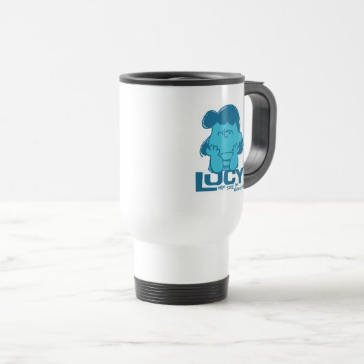 Erdnüsse | Lucy Wer sagt, ich bin Crabby? Reisebecher (VorderseiteRechts)