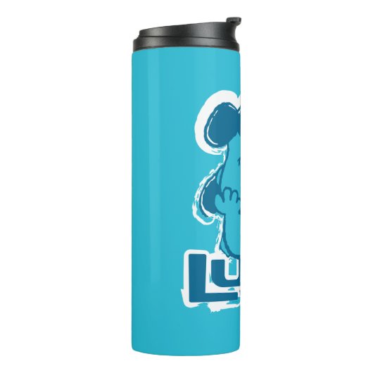 Erdnüsse | Lucy Wer sagt, ich bin Crabby? Thermosbecher (Nach links gedreht)