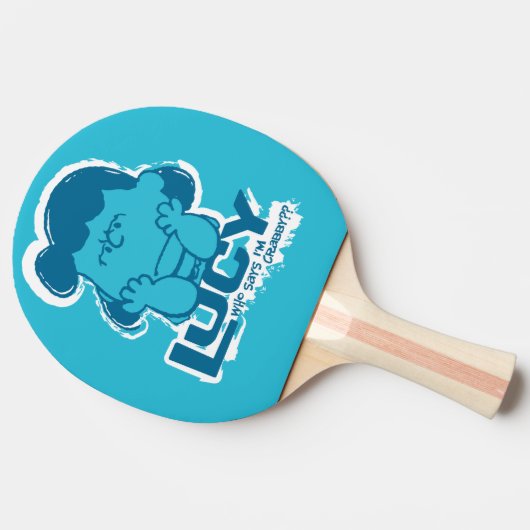 Erdnüsse | Lucy Wer sagt, ich bin Crabby? Tischtennis Schläger (Seitenansicht)