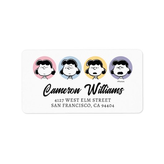 Erdnüsse | Lucy's Faces Adressaufkleber (Vorne)