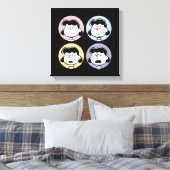 Erdnüsse | Lucy's Faces Leinwanddruck (Insitu (Schlafzimmer))