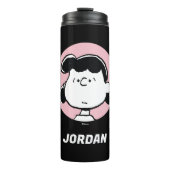 Erdnüsse | Lucy's Faces | Name hinzufügen Thermosbecher (Vorderseite)