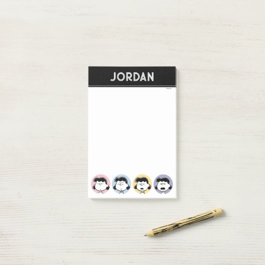 Erdnüsse | Lucy's Faces Post-it Klebezettel (Auf Schreibtisch)