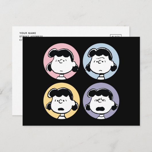 Erdnüsse | Lucy's Faces Postkarte (Vorne/Hinten)