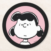 Erdnüsse | Lucy's Faces Runder Pappuntersetzer (Vorderseite)