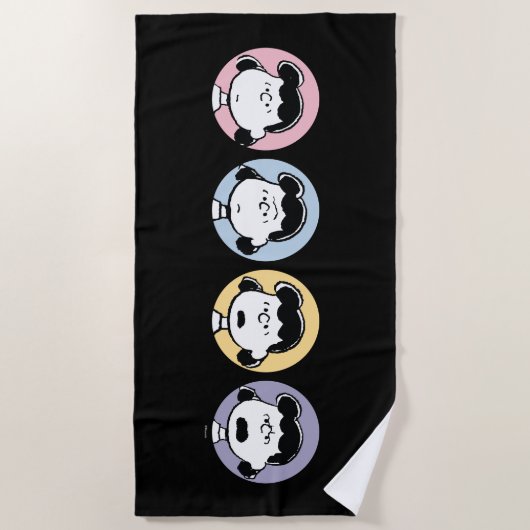 Erdnüsse | Lucy's Faces Strandtuch (Vorderseite)