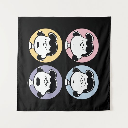 Erdnüsse | Lucy's Faces Wandteppich (Vorderseite (Horizontal))