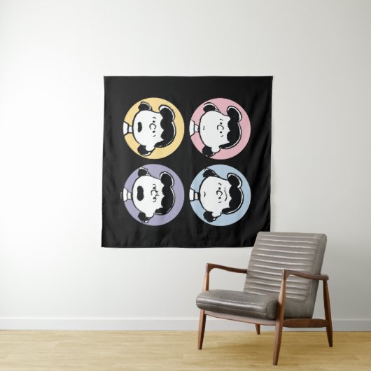Erdnüsse | Lucy's Faces Wandteppich (Beispiel (Horizontal))