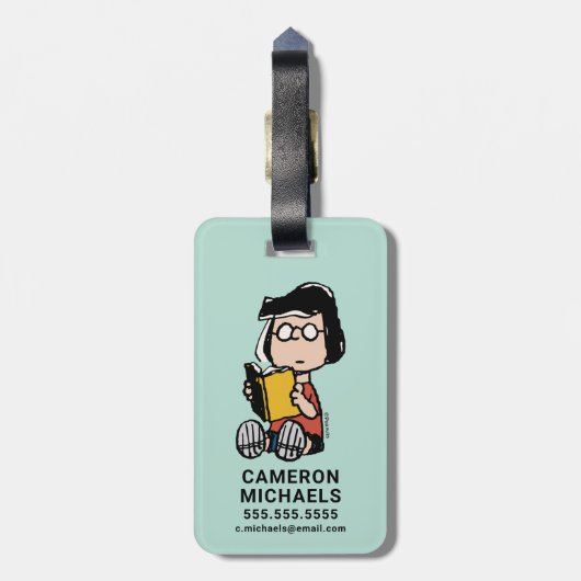 Erdnüsse | Marcie Lesen Gepäckanhänger (Rückseite vertikal)