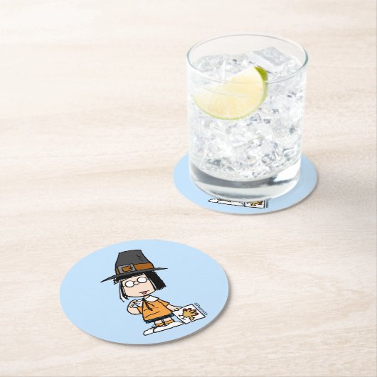 Erdnüsse | Marcie Pilgrim Runder Pappuntersetzer (Vor Ort)