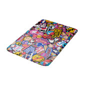 Erdnüsse | Mixtape Patch Pattern Badematte (Schrägansicht)