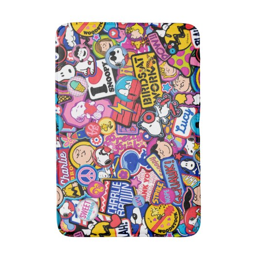 Erdnüsse | Mixtape Patch Pattern Badematte (Vorderseite Vertikal)