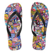 Erdnüsse | Mixtape Patch Pattern Badesandalen (Fußbett)