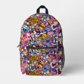 Erdnüsse | Mixtape Patch Pattern Bedruckter Rucksack (Vorderseite)