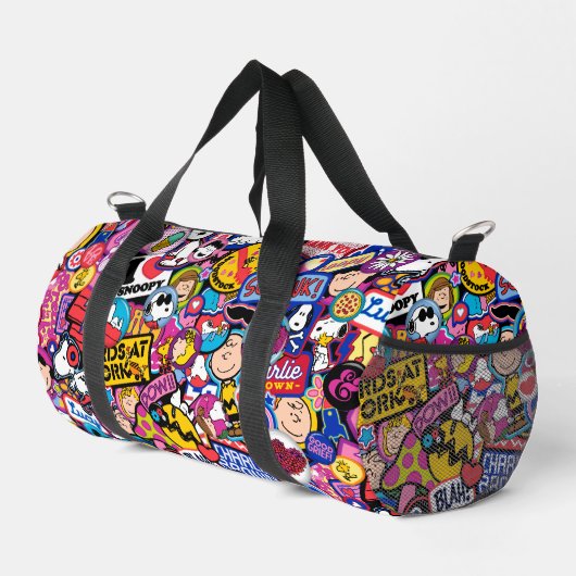 Erdnüsse | Mixtape Patch Pattern Duffle Bag (Rechte Ecke)