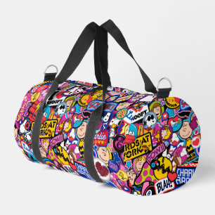 Erdnüsse   Mixtape Patch Pattern Duffle Bag